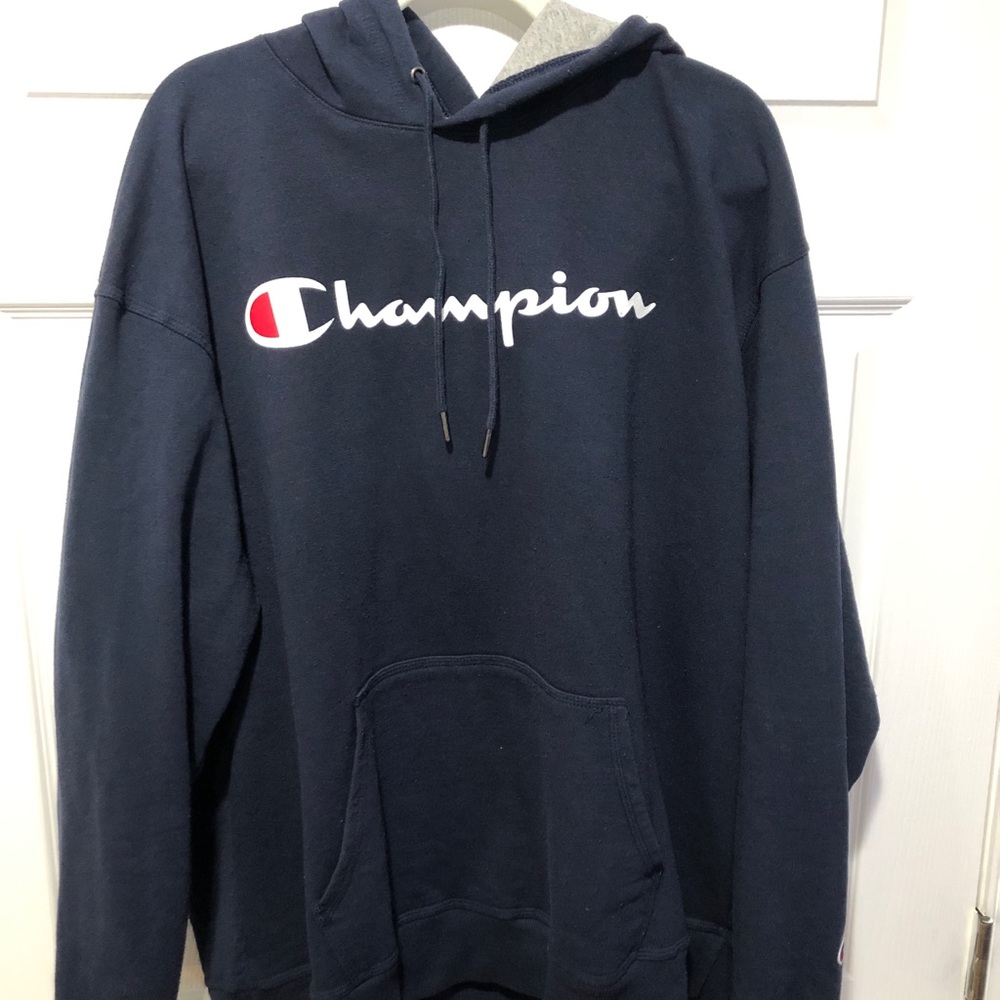 21. Champion blue hoodie
